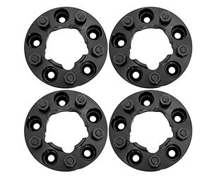 WINCHMAX 38mm Anodised Aluminium Hub Centric Wheel Spacers PCD 5 x 165.1, Thread 16 x 1.5mm, Centre Bore 125mm. Metallic Black Made to fit Defender, Discovery 1, Range Rover Classic. BLACK T1