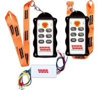 WINCHMAX Dual Voltage 12v/24v Four Channel Winch Remote Controls, Wireless. Tough Rubber Exo-case Heavy-Duty Handsets. Extra Long Operating Range, Over 200ft / 60m