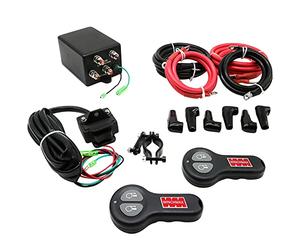 WINCHMAX Complete 12V Electric Winch Control Box for ATV, Trailer or Utility Winch up to 6,000lb, Handlebar Switch. Twin Long Range Wireless Remote Controls