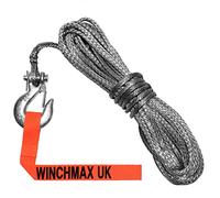WINCHMAX Dyneema Synthetic Winch Rope 15m x 5mm with 1/4 inch Clevis Hook. ATV, UTV Quad 4x4