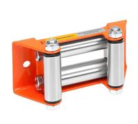 Winchmax Roller Fairlead, Small, Orange. Zinc Plated Rollers.
