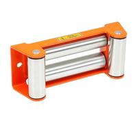 Winchmax Roller Fairlead, Small, Orange. Zinc Plated Rollers.