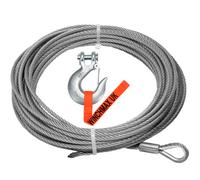 Winchmax Steel Rope 25M X 14mm, Hole Fix. 1/2 Inch Clevis Hook.