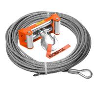 WINCHMAX Steel Rope 25m X 9.1mm, Hole Fix. Roller Fairlead. 3/8 Inch Hook.