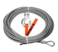 Winchmax Steel Rope 26M X 9.5mm, Hole Fix. 3/8 Inch Clevis Hook. Suitable For Winches Up To 13,500Lb (Hole In The Drum Fitting)