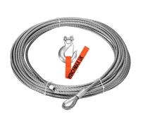 Winchmax Steel Rope 26M X 9.5mm, Screw Fix. 3/8 Inch Clevis Hook. For Winches Up To 13,500Lb.