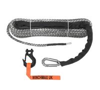 Winchmax Synthetic Winch Rope. 28M X 11mm. 3/8 Inch Tactical Hook.