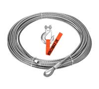 WINCHMAX Winch Cable/Wire Rope 15m x 9.5mm with 3/8 inch Clevis Hook. Suitable for winches up to 13,500lb