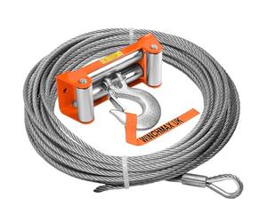 WINCHMAX Winch Cable/Wire Rope 26m X 12mm With 1/2 Inch Clevis Hook. Suitable For Winches Up To 17,500lb (Hole In The Drum Fitting)