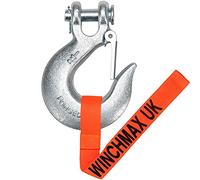 WINCHMAX Winch Hook. 1/2 Inch Grade 70 Drop Forged Clevis Hook. Zinc Plated. Minimum Breaking Force 40,0006lb / 18,143kg. Suitable for Winches up to 20,000lb / 9.071kg