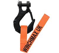 WINCHMAX Winch Hook. 3/8 Inch Grade 70 Drop Forged Tactical Clevis Hook. Minimum Breaking Force 28,8066lb / 12,740kg. Suitable for Winches up to 20,000lb / 9,071kg
