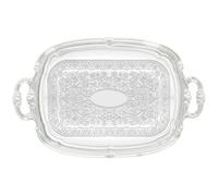Winco CMT-1912 Oblong Tray with Integrated Handle, Chrome,Medium