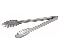 Winco Coiled Spring Extra Heavyweight Stainless Steel Utility Tong, 12-Inch