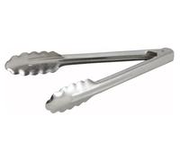 Winco Coiled Spring Heavyweight Stainless Steel Utility Tong, 9-Inch