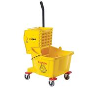 Winco Commercial Mop Bucket on Wheels, 26 Quart, Yellow