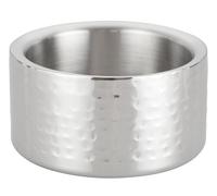 Winco DWCC-5H Double Wall Wine Coaster, Satin Finish, Hammered, 5" Diameter, Stainless Steel, Silver