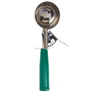 Winco ICD-12 No.12 Ice Cream Disher with Plastic Handle, Green