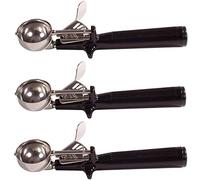Winco Ice Cream Disher with Black Handle, Size 30 (Pack of 3)
