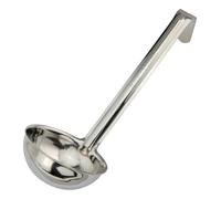 Winco LDI-40SH, 4 Oz Stainless Steel Soup Ladle with 6-Inch Handle, One Piece Sauce Portioner, Solid Serving Spoon, NSF