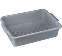 Winco PLP-5G Bus Box, 20.08" L x 14.96" W x 4.72" H, gray