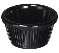 Winco RFM-2K, Black 2oz Fluted Ramekins, Set of 12, Melamine