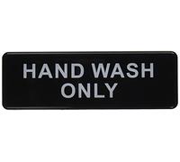 Winco SGN-303 Sign, 3-Inch by 9-Inch, Hand Wash Only