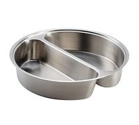 Winco SPFD-2R Round Divided Food Pan, Stainless Steel