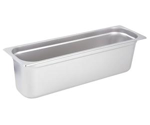 Winco SPJH-6HL, 6-Inch Half-Long Anti-Jam Steam Pan, 22 Gauge Stainless Steel Sheet Pan, Serving Hotel Pan, NSF