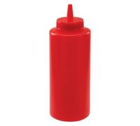 Winco Squeeze Bottles, 12-Ounce, Red, Medium, 6-Piece