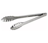 Winco Stainless Steel, Coiled Spring Utility Tong Heavyweight, 12-Inch, Medium