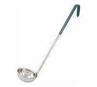Winco Stainless Steel Ladle with Green Handle, 4-Ounce, Medium