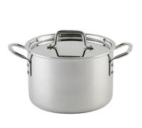 WINCO Tri-Ply Stock Pot, 6-quart-qt-6qt, Silver