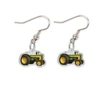 WinCraft Acrylic loop earrings Tractor Old John Deere