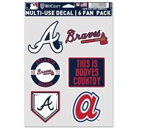 WinCraft Atlanta Braves Multi-Use 6 Fan Pack Decals