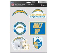Wincraft Decal Sticker Multi Use 6 Set 19x14cm Los Angeles Chargers