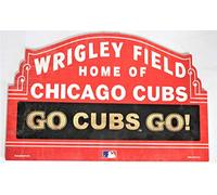 WinCraft MLB Chicago Cubs 11-By-17-Inch Go Cubbies Wood Sign