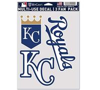 WinCraft MLB Kansas City Royals Decal Multi Use Fan 3 Pack, Team Colors, One Size
