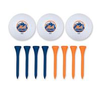 WinCraft MLB New York Mets A1915113 3 Golf Balls with Tees