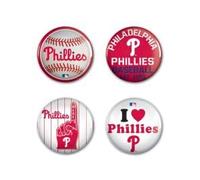 Wincraft MLB Philadelphia Phillies Button (4 Pack), 1 1/4"
