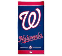 WinCraft MLB Washington Nationals Fiber Beach Towel, 9lb/30 x 60