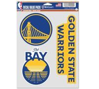 WinCraft NBA Golden State Warriors Decal Multi Use Fan 3 Pack, Team Colors, One Size