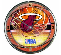 WinCraft NBA Miami Heat Chrome Clock, 12" x 12"