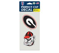 Wincraft NCAA University of Georgia Perfect Cut Decal (Set of 2), 4" x 4"