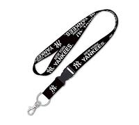 WinCraft New York Yankees Lanyard with Detachable Buckle, 1" - Black