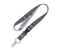 WinCraft New York Yankees Lanyard with Detachable Buckle 1" Charcoal