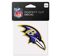 Wincraft NFL Baltimore Ravens 63037011 Perfect Cut Color Decal, 4" x 4", Black