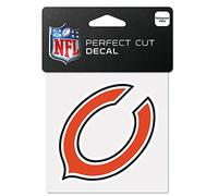 WinCraft NFL Chicago Bears 63040015 Perfect Cut Color Decal, 4" x 4", Black