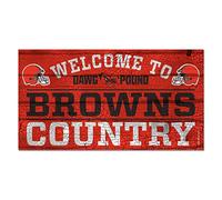 Wincraft NFL Cleveland Browns Wooden Sign Welcome to Country 61cm x 33cm