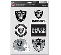Wincraft NFL Decal Sticker Multi Use 6 Set 19x14cm Las Vegas Raiders
