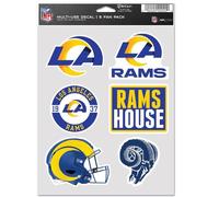 Wincraft NFL Decal Sticker Multi Use 6 Set 19x14cm Los Angeles Rams